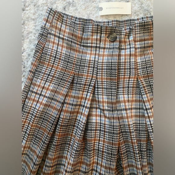 NWT Anthropologie Maeve Plaid Wide Leg Pants - Picture 8 of 13